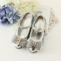 Golden/silver color girls shoes new arrival walker kids shoes footwear china wholesale baby girl wedges sandals